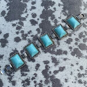 Wide bracelet turquoise vintage